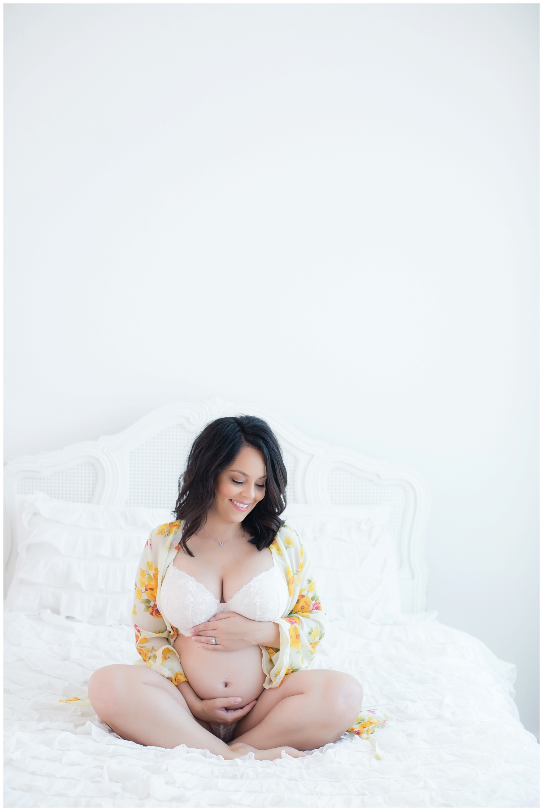 Maternity Photography by Jodi Lynn With Yellow Kimono in Phoenix