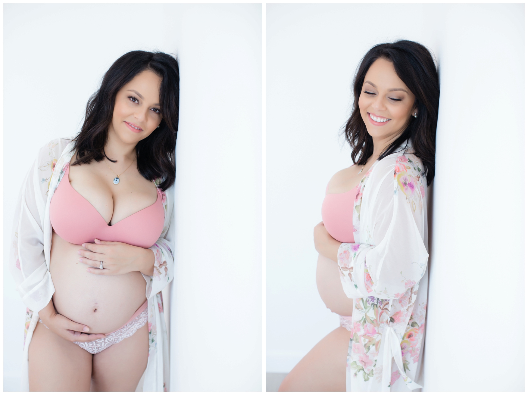 Maternity Photos With Floral Kimono in Phoenix by Photography by Jodi Lynn